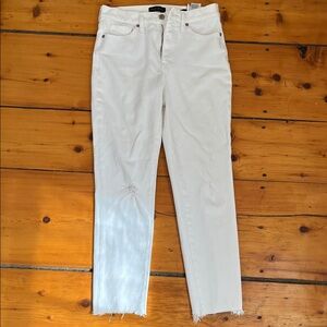 Banana Republic White High-Rise Women’s Jeans - Classic Straight Fit